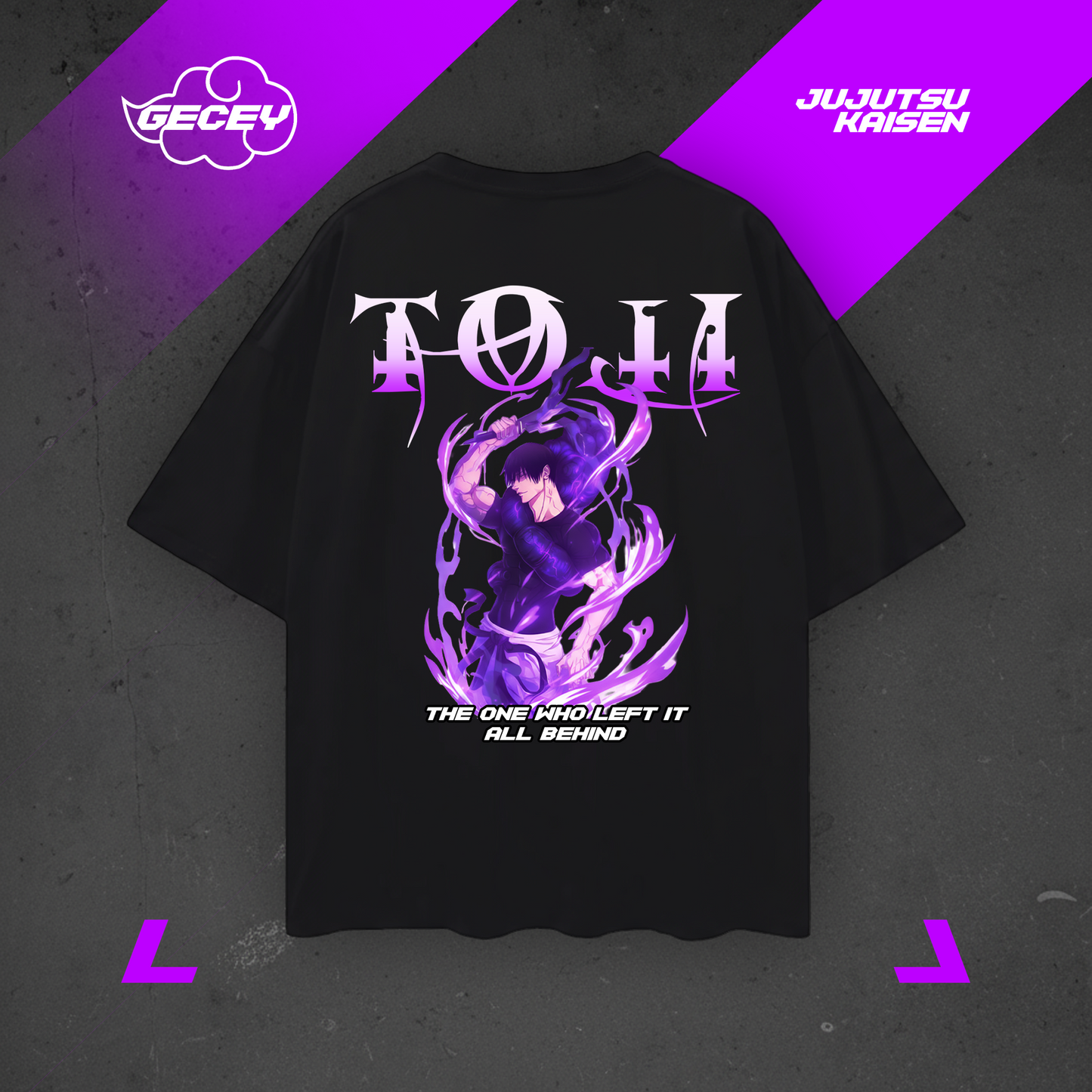 The One Who Left It All Behind Oversize Tshirt ✕ Jujutsu Kaisen ✕ Toji Fushiguro