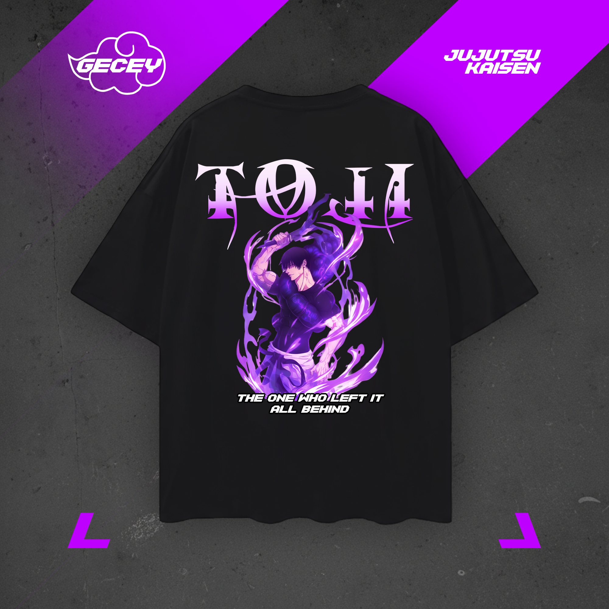 The One Who Left It All Behind Oversize Tshirt ✕ Jujutsu Kaisen ✕ Toji Fushiguro